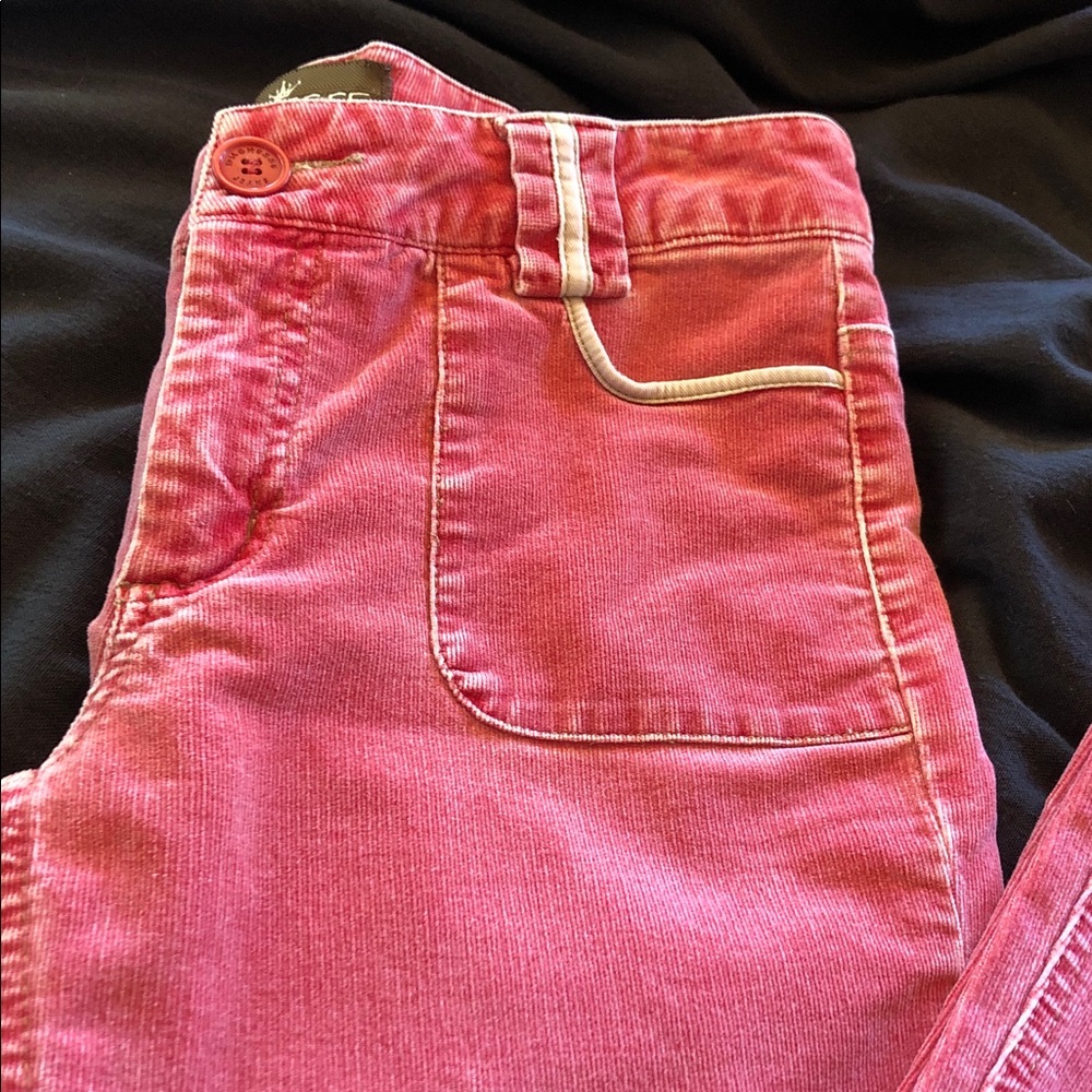 Vibrant pink Flare velvet Jeans for Women - Picture 5 of 12